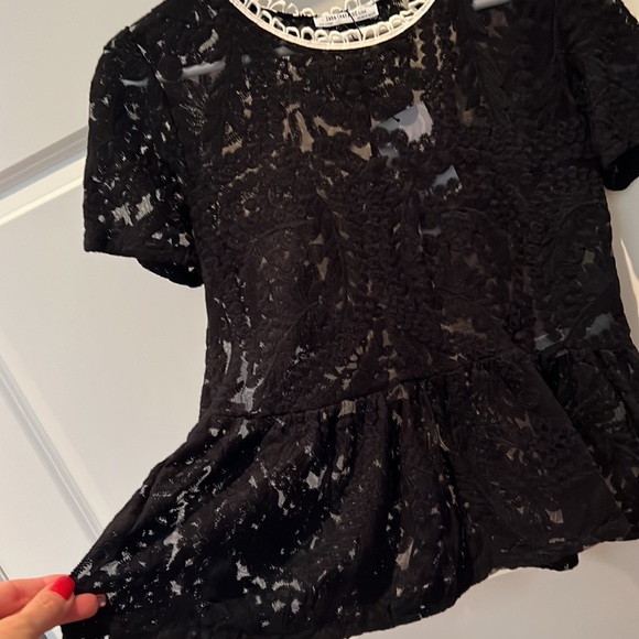 ZARA NWT Peplum Lacey Top Size M - Picture 5 of 5